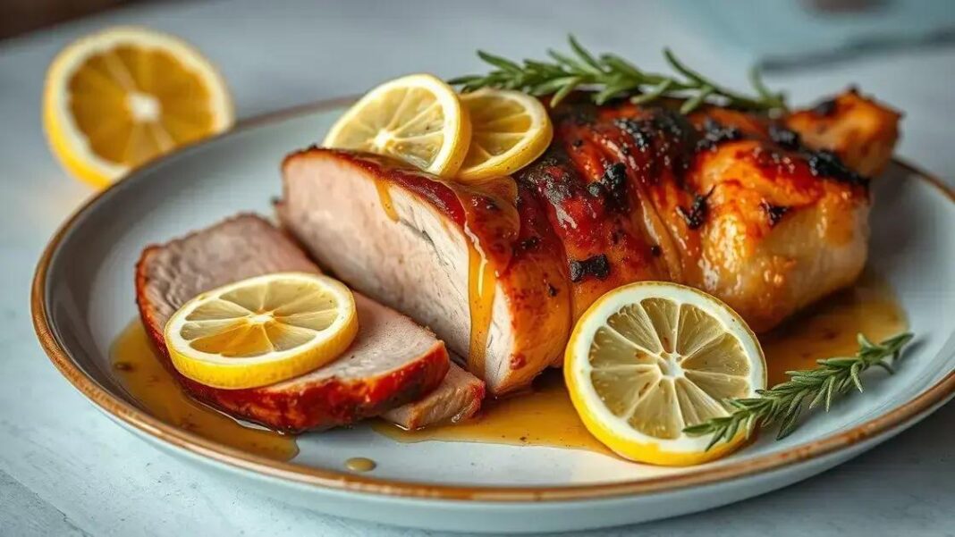 Aprenda a fazer Filé Mignon Suíno Assado com Limão e Mel
