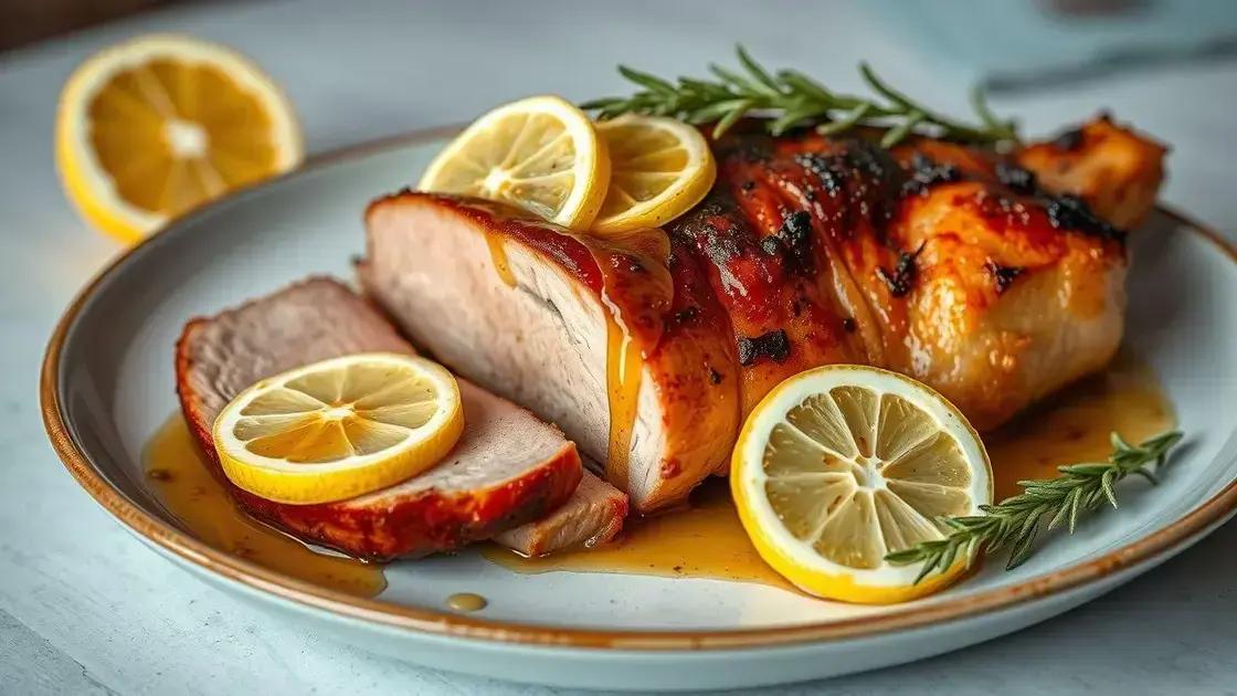 Aprenda a fazer Filé Mignon Suíno Assado com Limão e Mel